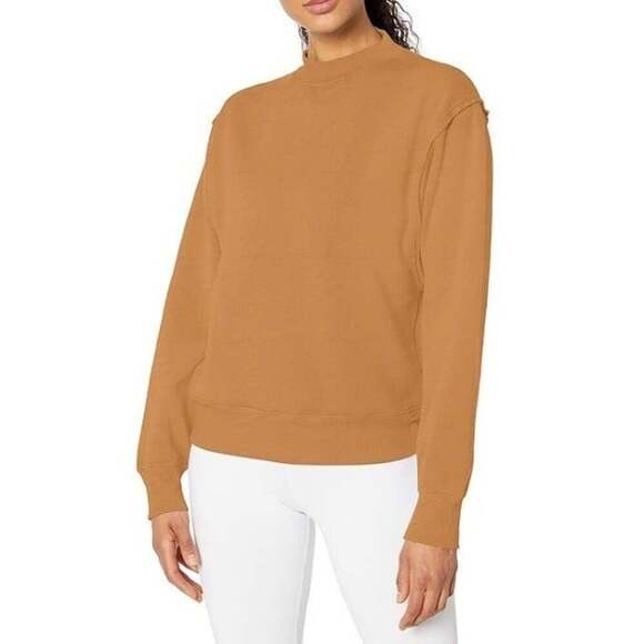 Alo Yoga Tops - Alo Yoga Women's Caramel Freestyle Mock Neck Pullover Sweatshirt Size XS